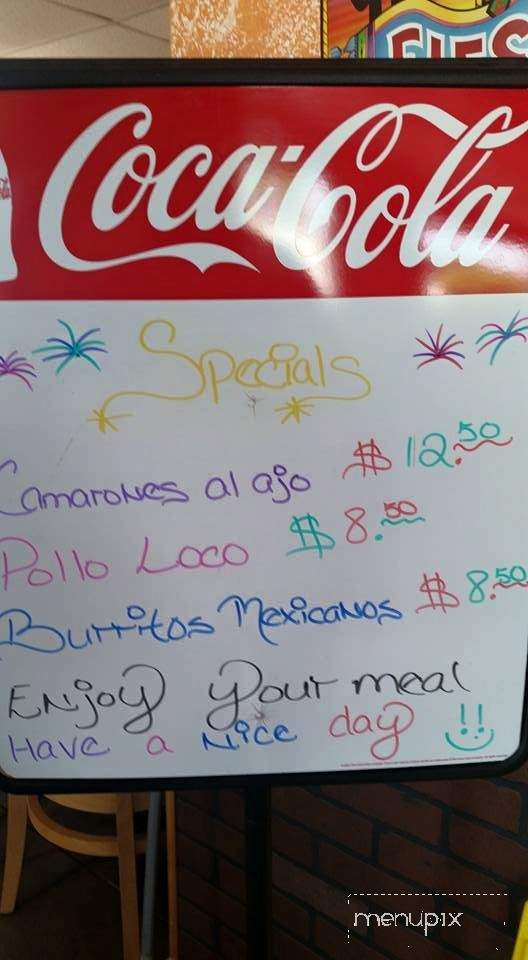 El Charrito Mexican Restaurant - Washington, NC menu_pic