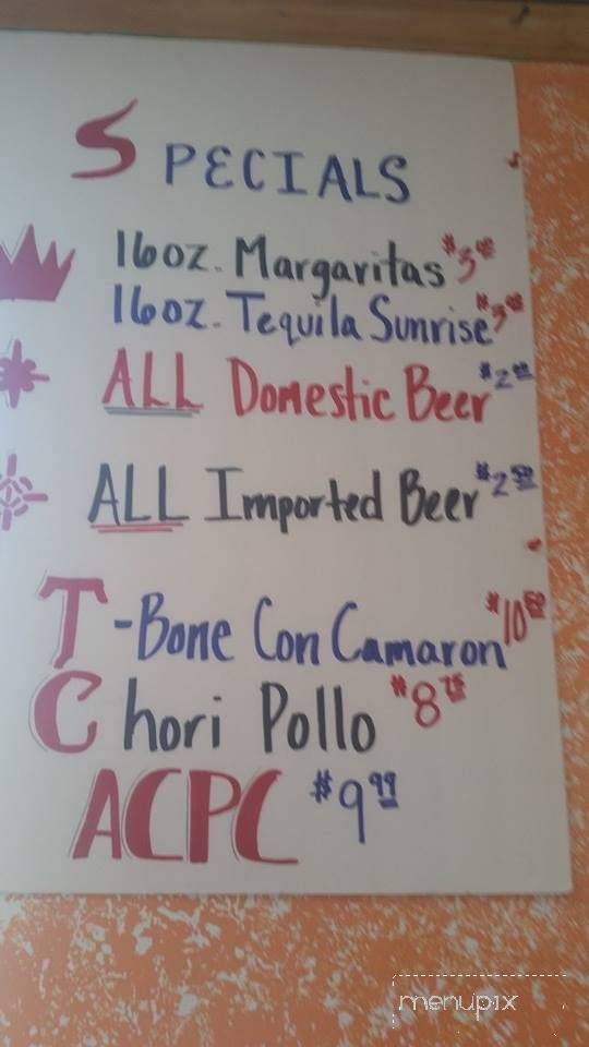 El Charrito Mexican Restaurant - Washington, NC menu_pic