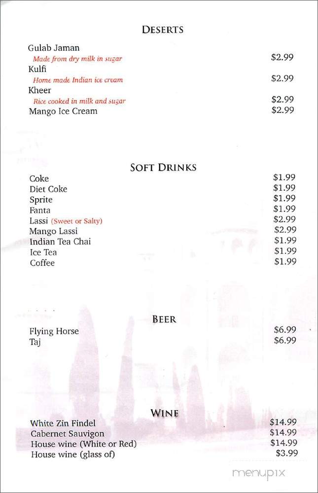 Glassy Junction - Weed, CA menu_pic