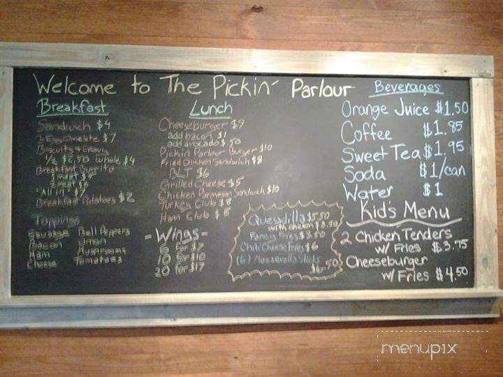 Pickin Parlour Cafe and Sound Shoppe - Weirsdale, FL menu_pic