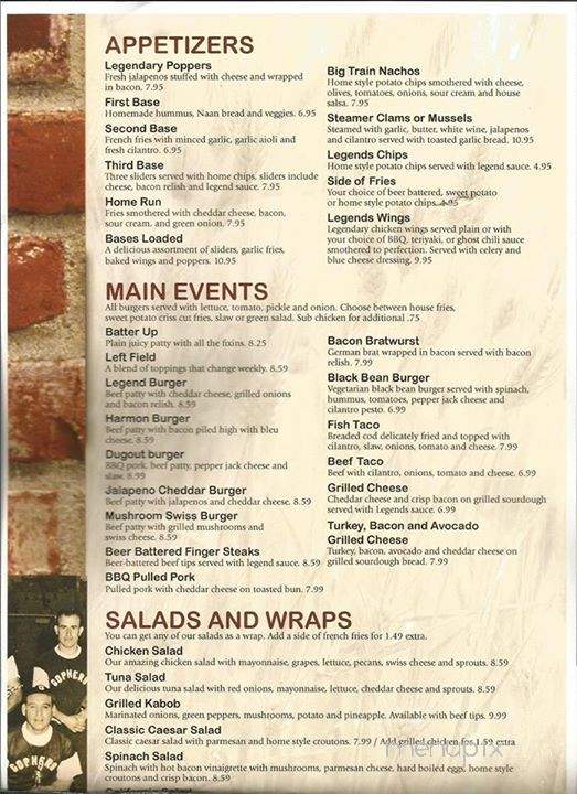 Legends on Main Pub n Grill - Weiser, ID menu_pic