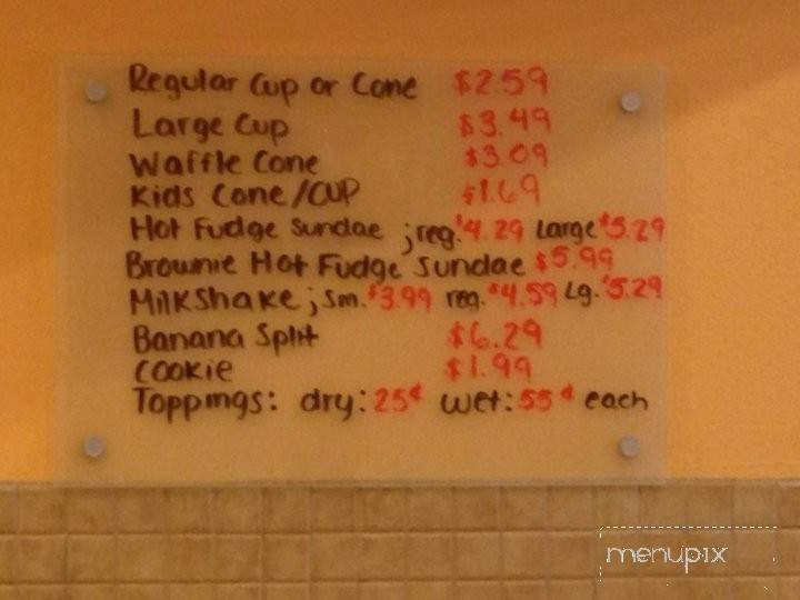 Sprinkles Ice Cream Parlor - Wesley Chapel, FL menu_pic