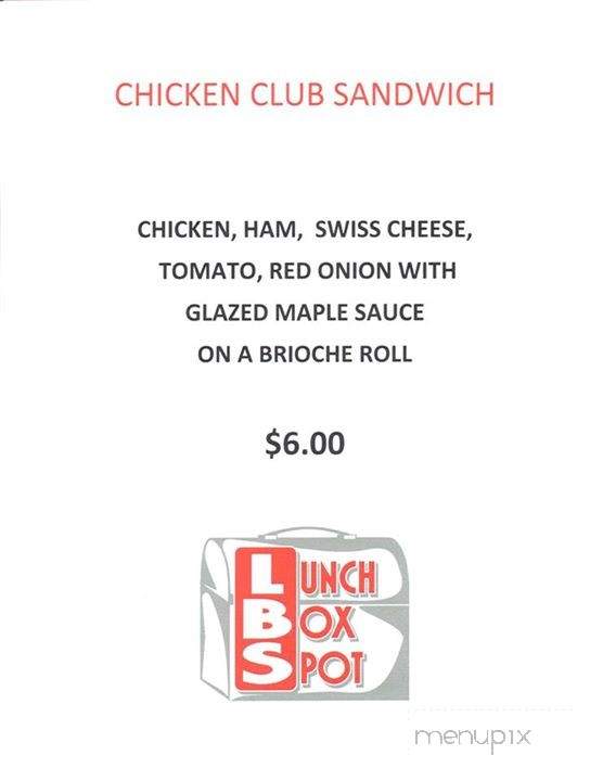 Lunch Box Spot - West Bloomfield, MI menu_pic
