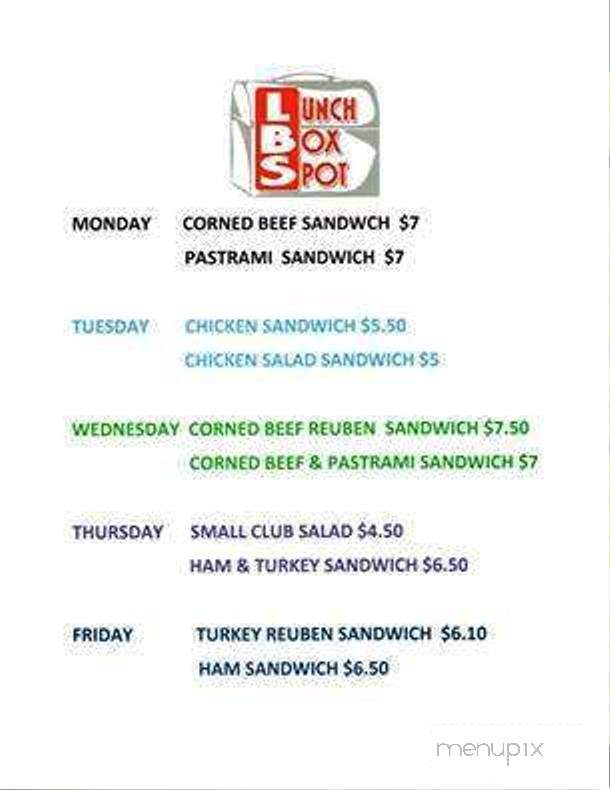 Lunch Box Spot - West Bloomfield, MI menu_pic