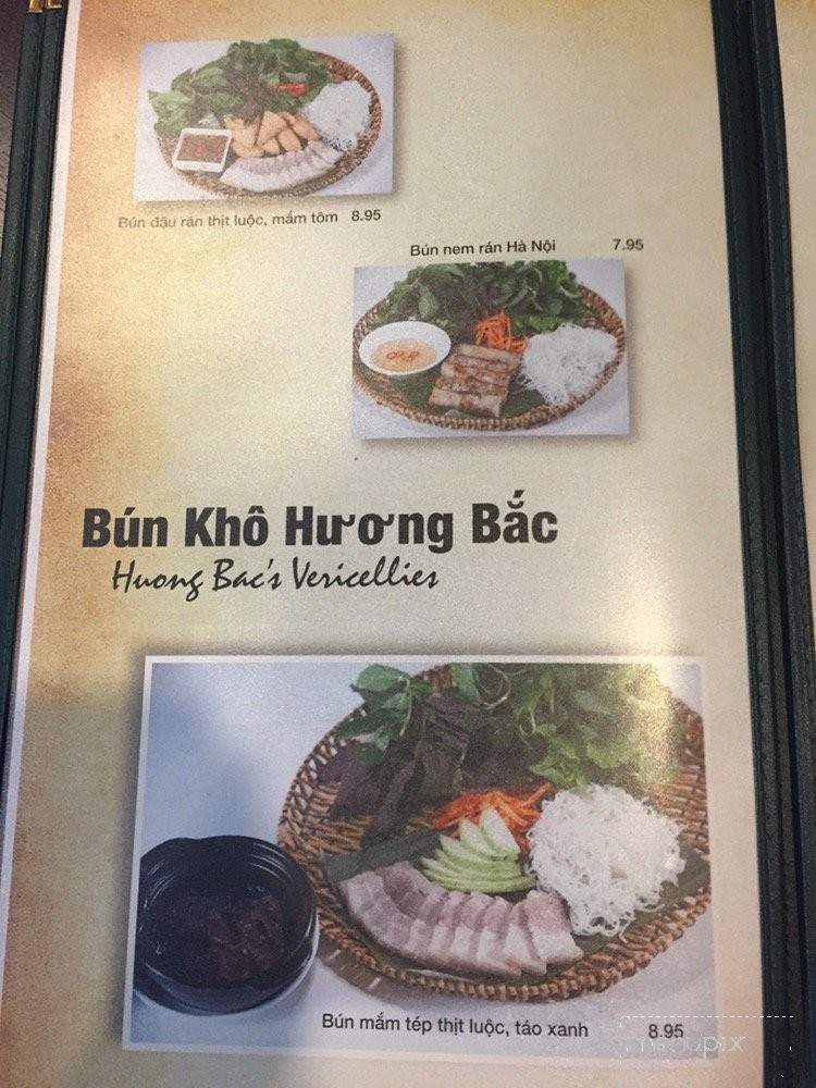 Huong Bac - Westminster, CA menu_pic