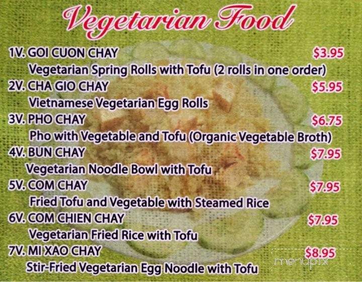 Pho Saigon - Westminster, CO menu_pic