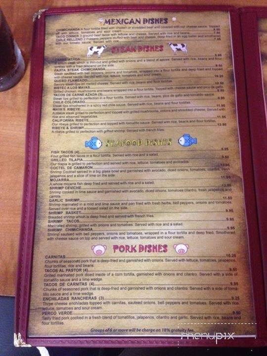 Los Mayas Mexican Restaurants - Wetumpka, AL menu_pic
