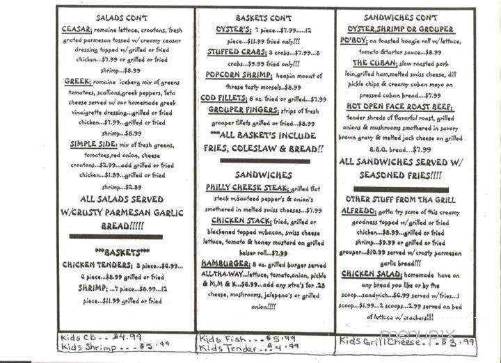 Tiki Grill - Wewahitchka, FL menu_pic