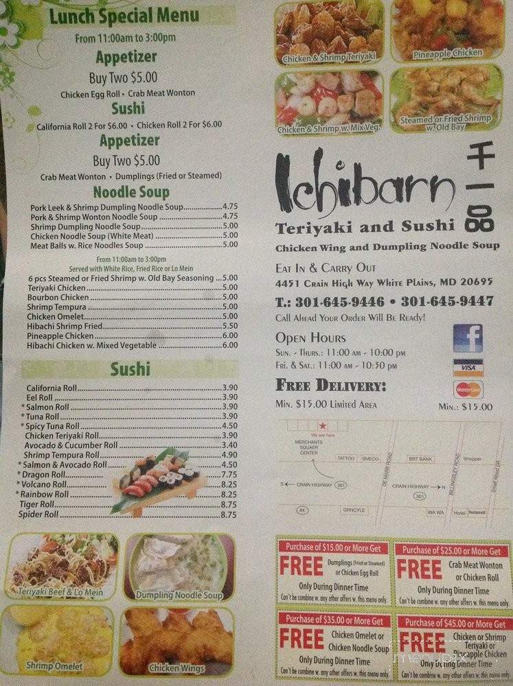 Ichibarn - White Plains, MD menu_pic