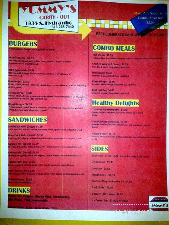 Yummy's Carry-Out - Wichita, KS menu_pic