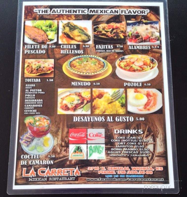 La Carreta - Wichita, KS menu_pic