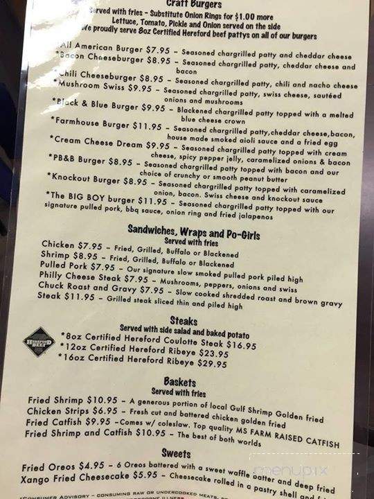 Timbers Grill - Wiggins, MS menu_pic