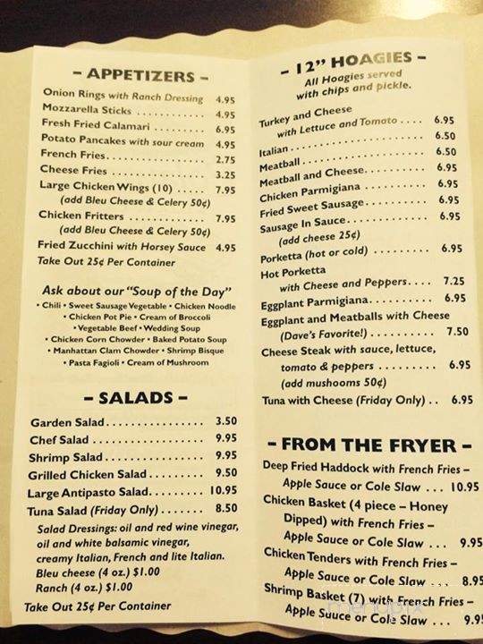 Dave Colarusso's Pizza and Pasta - Wilkes-Barre, PA menu_pic