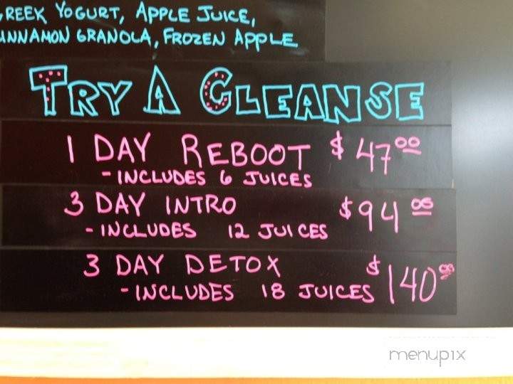 Squeeze Juicery - Williamsville, NY menu_pic