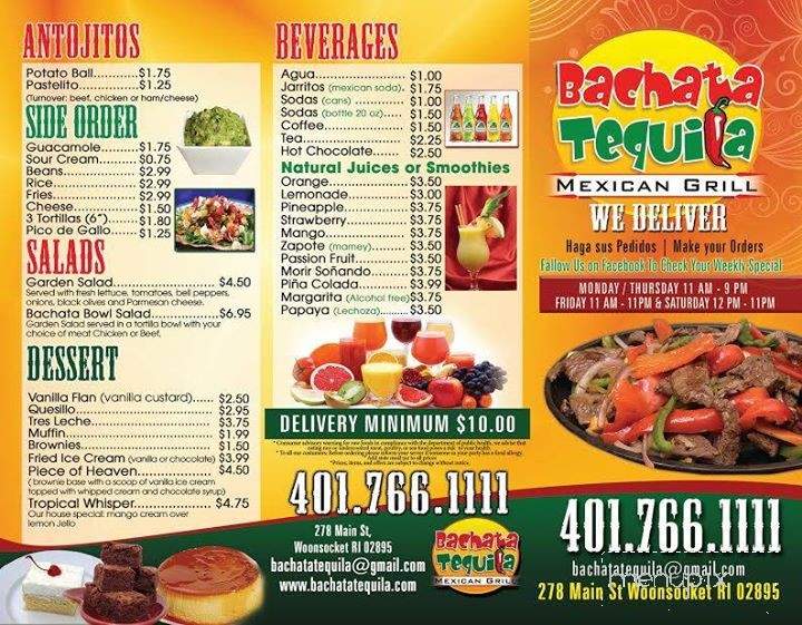 /380336468/Bachata-Tequila-Mexican-Grill-Woonsocket-RI - Woonsocket, RI