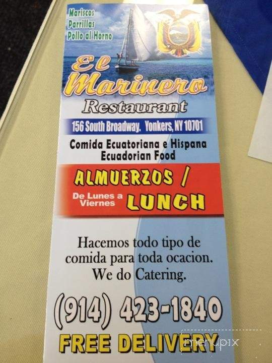 El Marinero - Yonkers, NY menu_pic