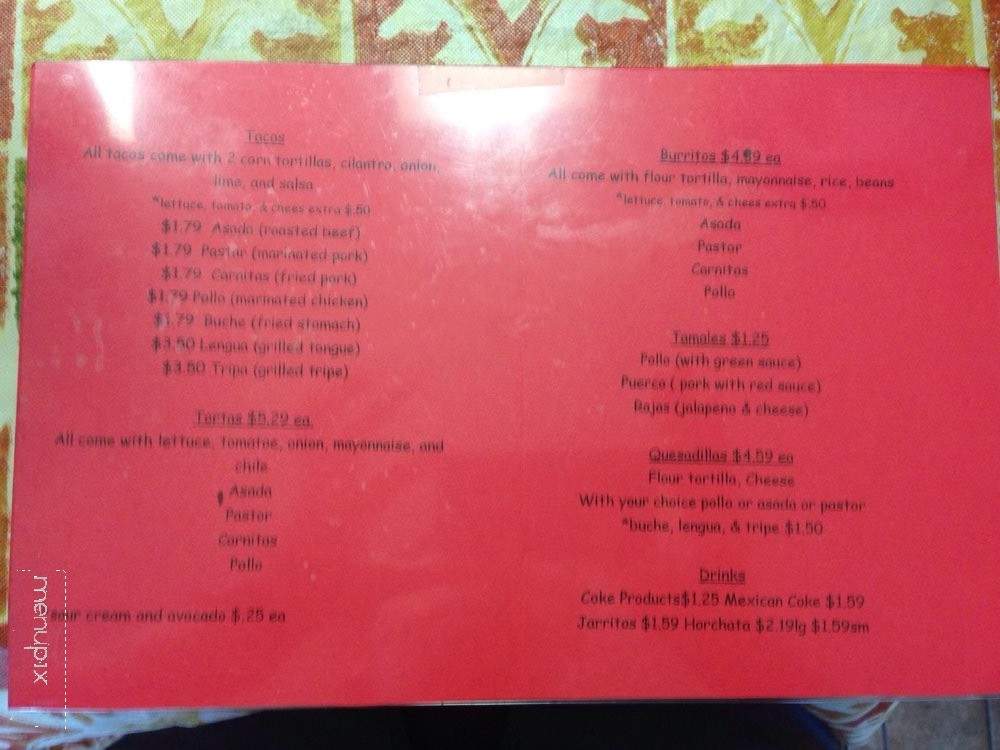 La Torre Taqueria - Ypsilanti, MI menu_pic