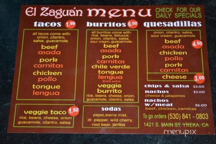 /380337283/El-Zaguan-Restaurant-Menu-Yreka-CA - Yreka, CA