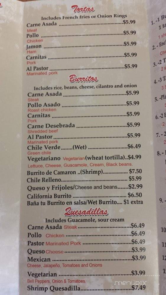 /380337340/Kasa-Carniceria-Y-Taqueria-Menu-Yucca-Valley-CA - Yucca Valley, CA