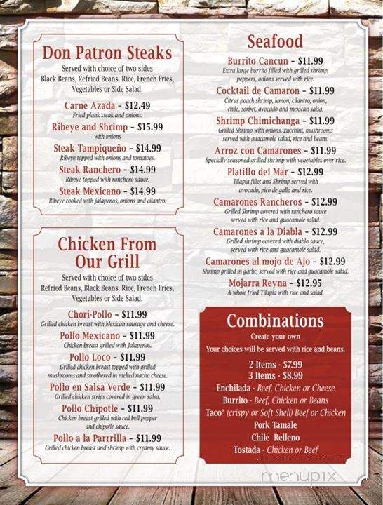 Don Patron Mexican Grille - Yulee, FL menu_pic