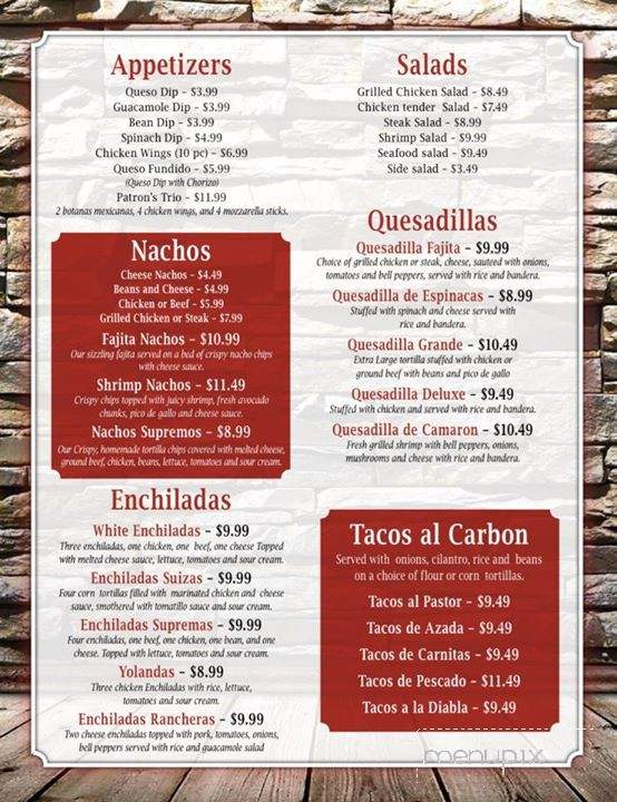 Don Patron Mexican Grille - Yulee, FL menu_pic