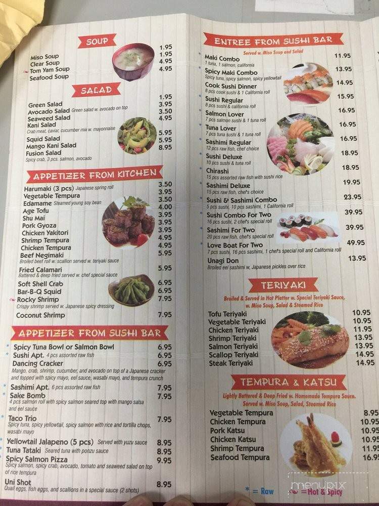 Mizu Sushi and Grill - Zanesville, OH menu_pic