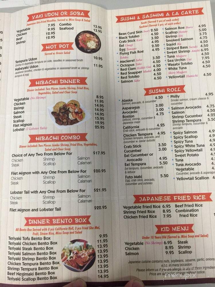 Mizu Sushi and Grill - Zanesville, OH menu_pic