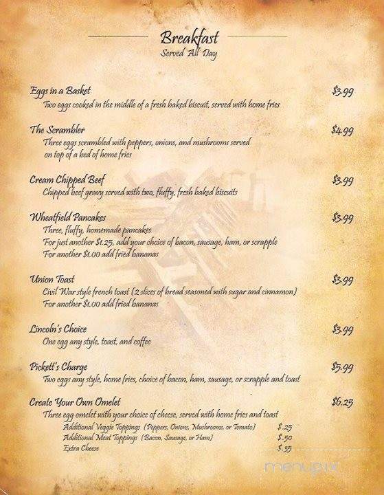 Getty's Grill - Greensburg, PA menu_pic