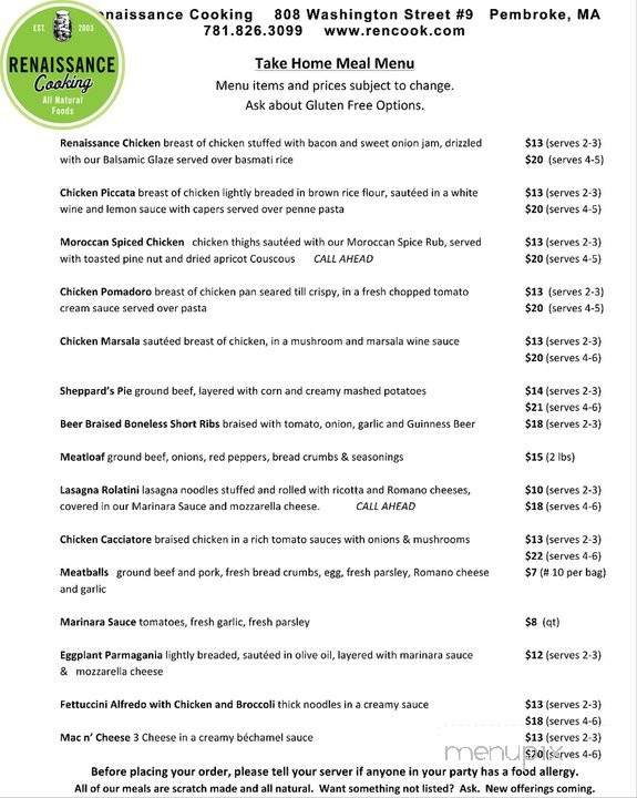 /380320887/Renaissance-Cooking-Pembroke-MA - Pembroke, MA
