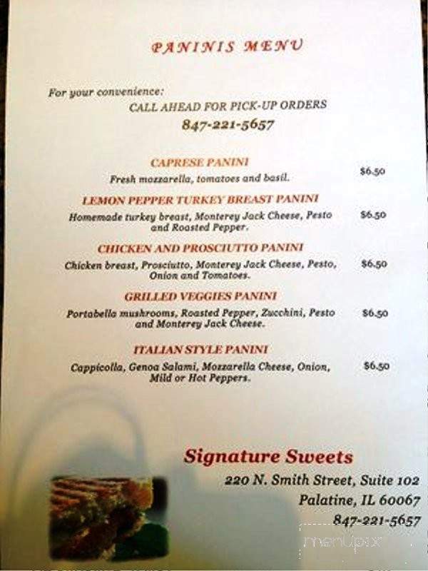 Signature Sweets - Palatine, IL menu_pic