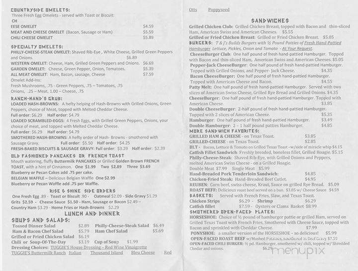 Tuggie & Joe's Homestyle Cookin - Saint James, MO menu_pic