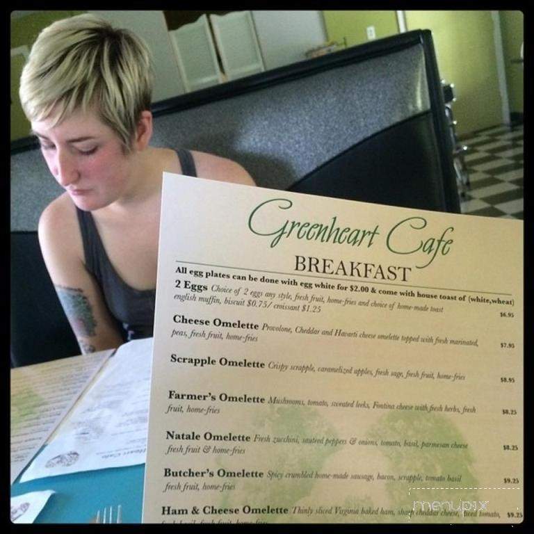 Greenheart Cafe - Collegeville, PA menu_pic