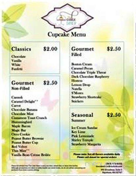The Cake Diner - Bridgewater, MA menu_pic