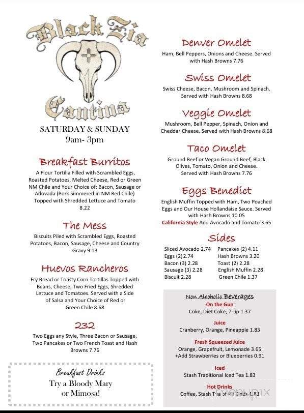 Black Zia Cantina - Burien, WA menu_pic