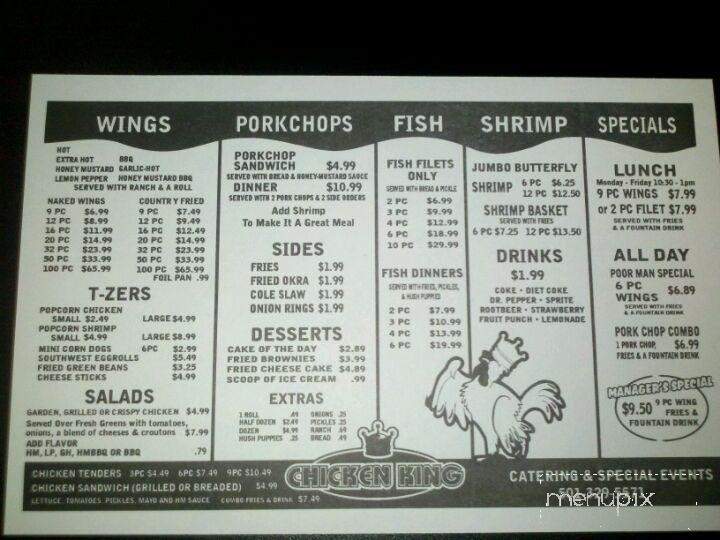 Chicken King - Conway, AR menu_pic