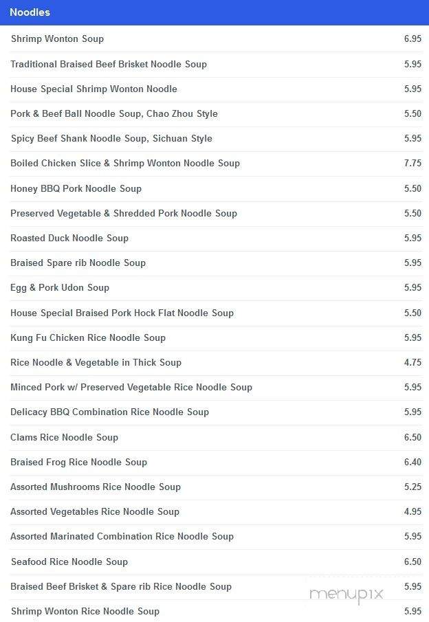 Kung Fu Kitchen - Fremont, CA menu_pic