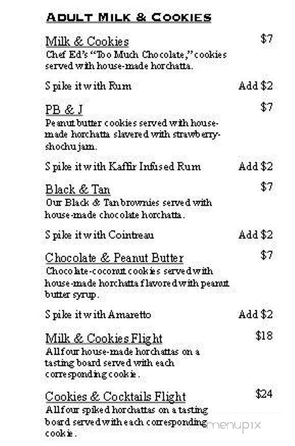 Off the Wall Craft Dessert & Kitchen - Honolulu, HI menu_pic