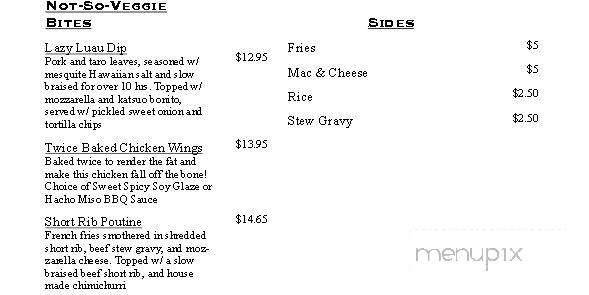 Off the Wall Craft Dessert & Kitchen - Honolulu, HI menu_pic