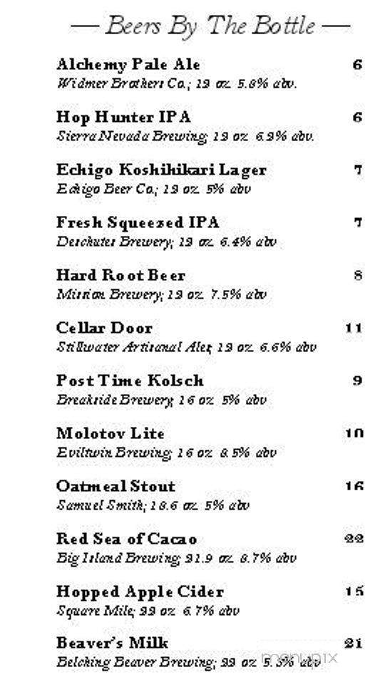 Off the Wall Craft Dessert & Kitchen - Honolulu, HI menu_pic