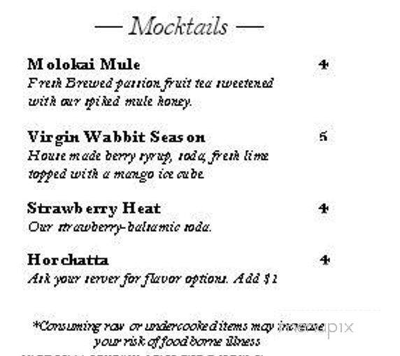 Off the Wall Craft Dessert & Kitchen - Honolulu, HI menu_pic