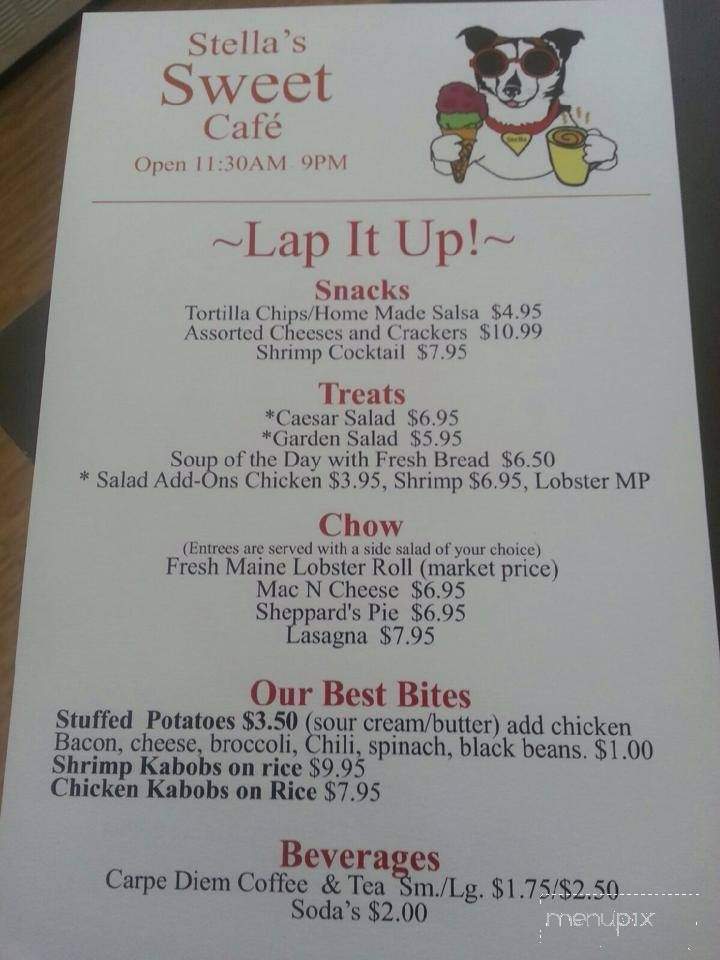 Stella's Sweet Cafe - Kittery, ME menu_pic