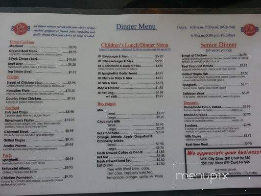 Daddy's City Diner - Marina, CA menu_pic