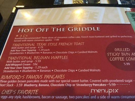 Rumford Diner - East Providence, RI menu_pic
