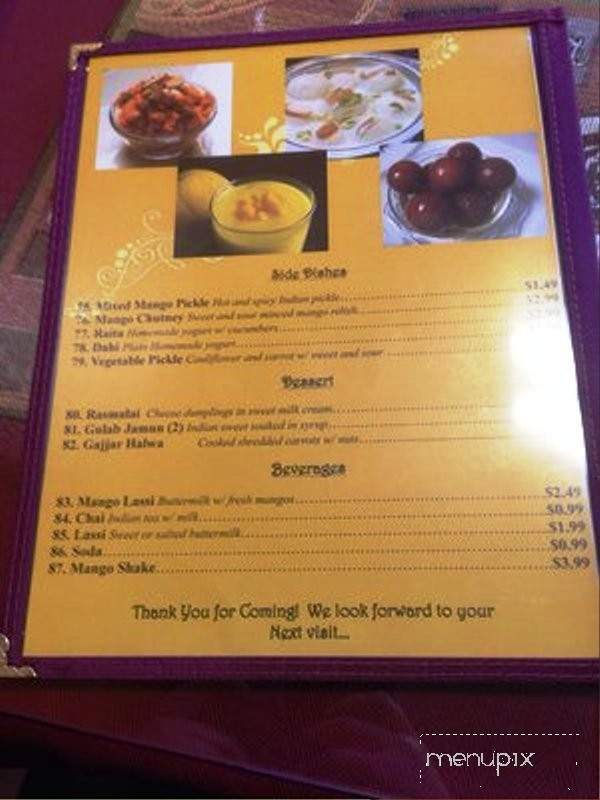 Great Indian Cuisine - Sacramento, CA menu_pic