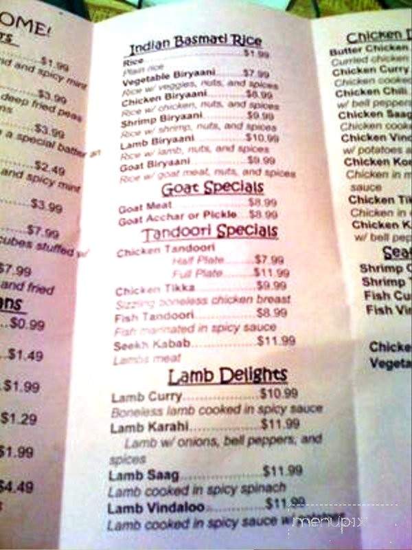 Great Indian Cuisine - Sacramento, CA menu_pic