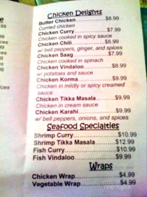 Great Indian Cuisine - Sacramento, CA menu_pic