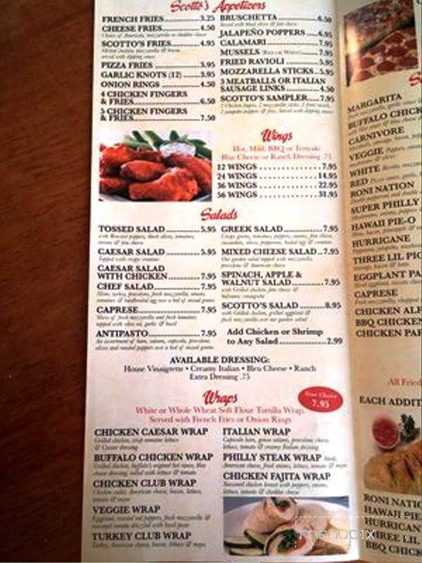 Scotto Italian Grill - Summerville, SC menu_pic