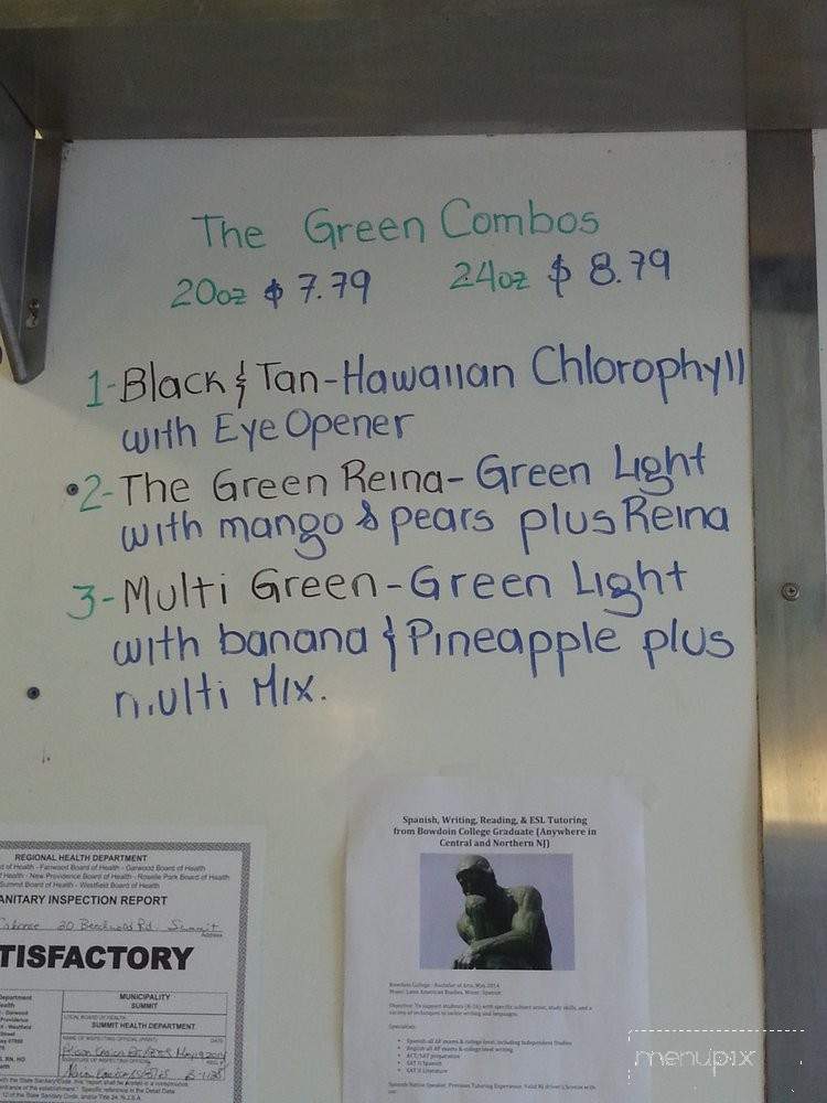 Juice Caboose - Summit, NJ menu_pic