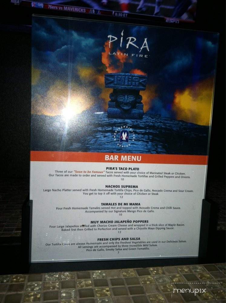 Pira Latin Fire - Dallas, TX menu_pic