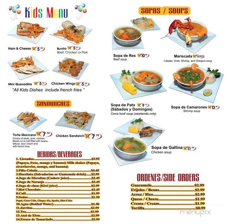 Guanachapis Bar n Grill - Waltham, MA menu_pic